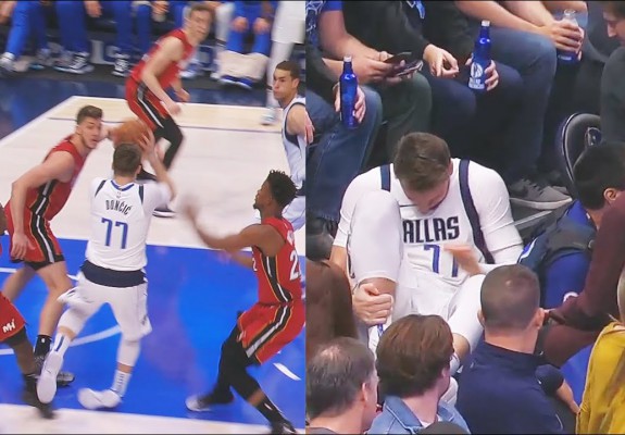 Luka Doncic a suferit o entorsă în partida cu Miami Heat, pierdută în prelungiri de Dallas Mavericks