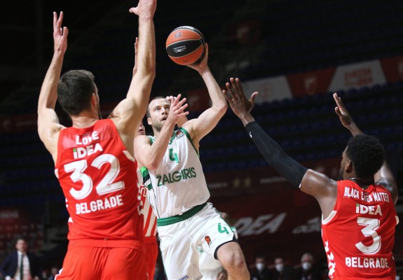 Zalgiris Kaunas câștigă meciul de deschidere al etapei a 3-a din Euroligă