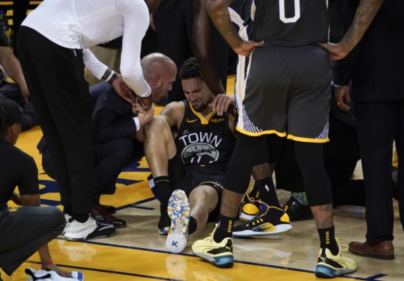 Klay Thompson a suferit o ruptură la tendonul lui Ahile