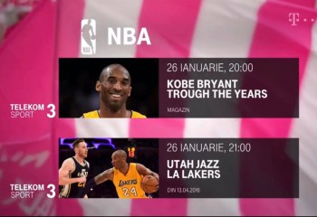 Telekom Sport, program dedicat lui Kobe Bryant